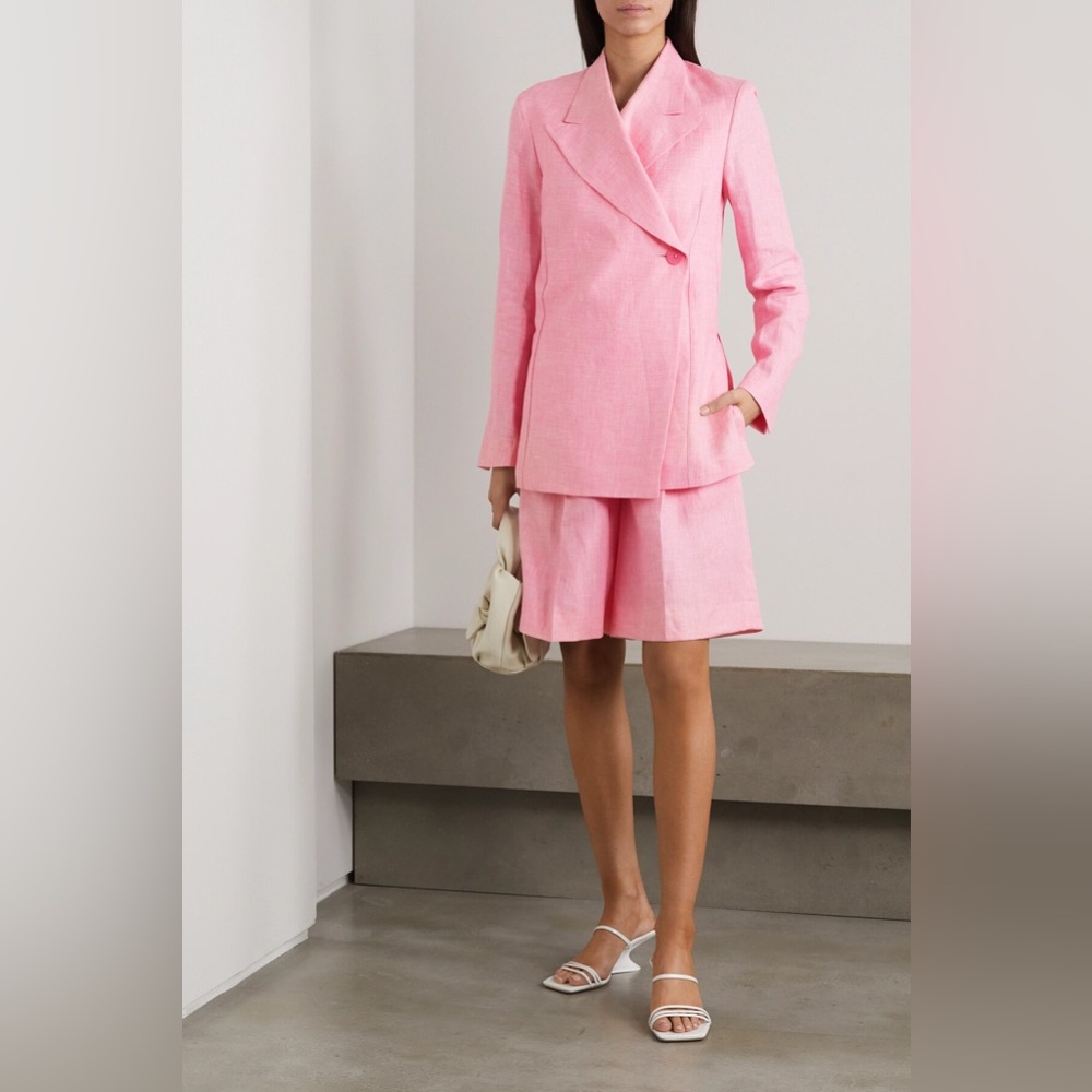REMAIN BIRGER CHRISTENSEN Vivi Linen Blazer in Conch Shell NEW